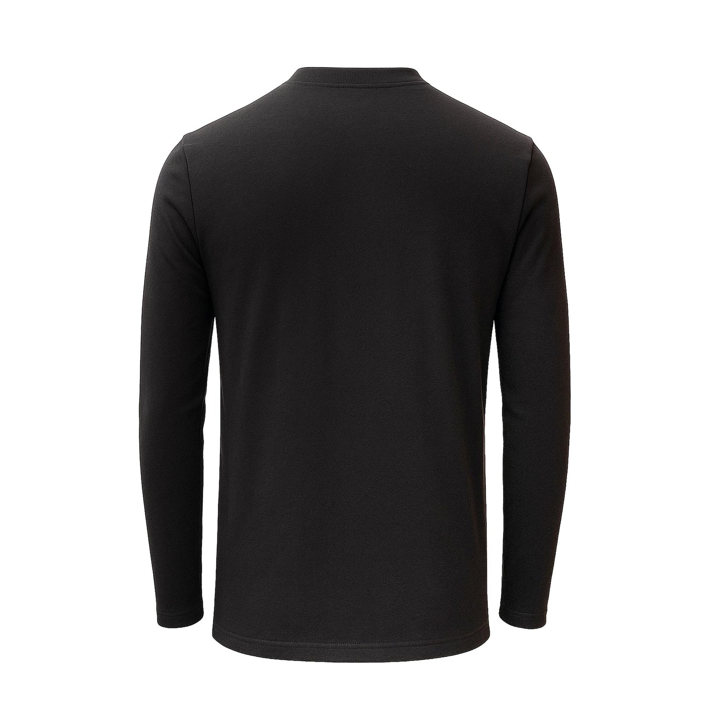 Men’s Crew Neck Long Sleeve T-Shirt Heavy-Weight Ultra-Soft 100% Cotton