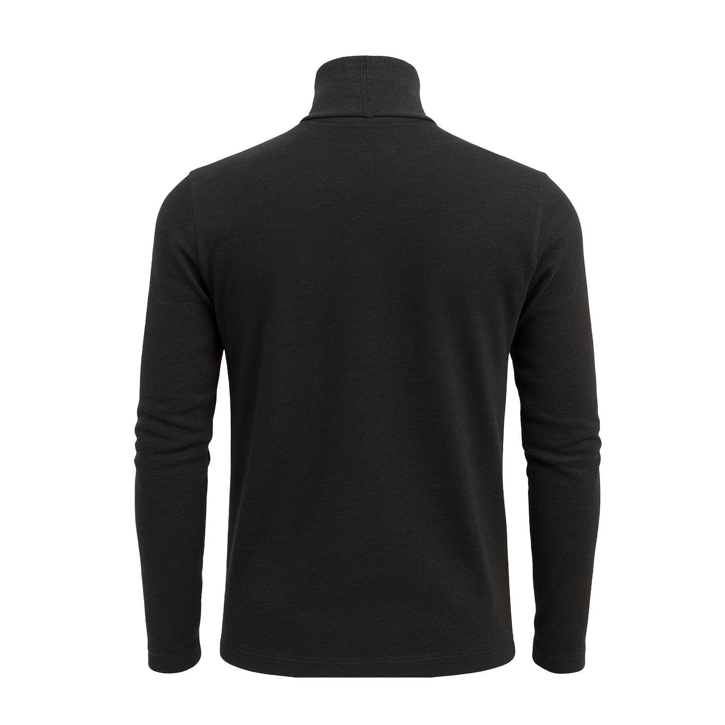 Men's Turtle Neck Long Sleeve Heavy-Weight Ultra-Soft 100% Cotton T-Shirt
