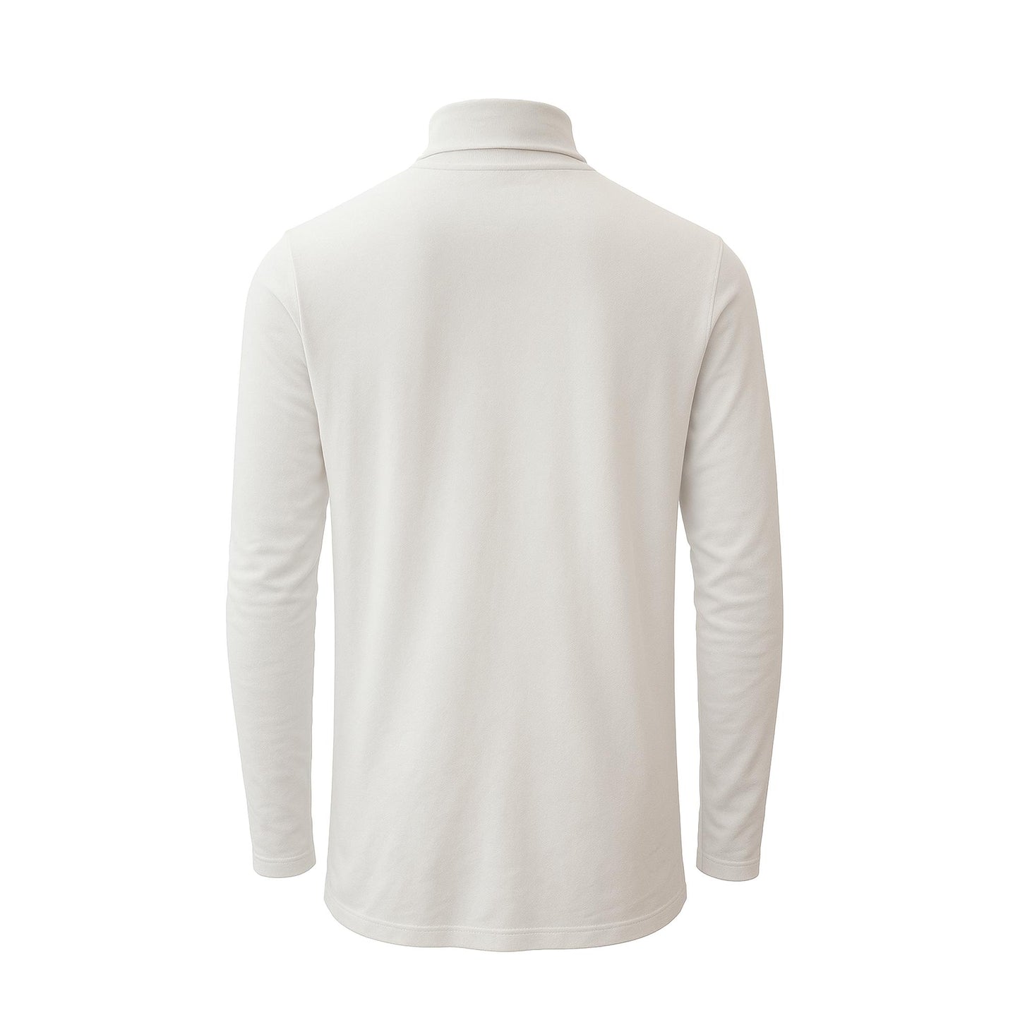 Men's Turtle Neck Long Sleeve Heavy-Weight Ultra-Soft 100% Cotton T-Shirt