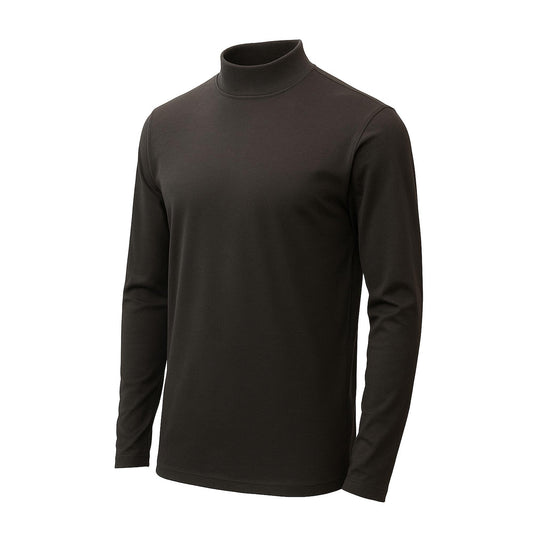 Men’s Mock Neck Long Sleeve Men’s T-Shirt Heavy-Weight Ultra-Soft 100% Cotton