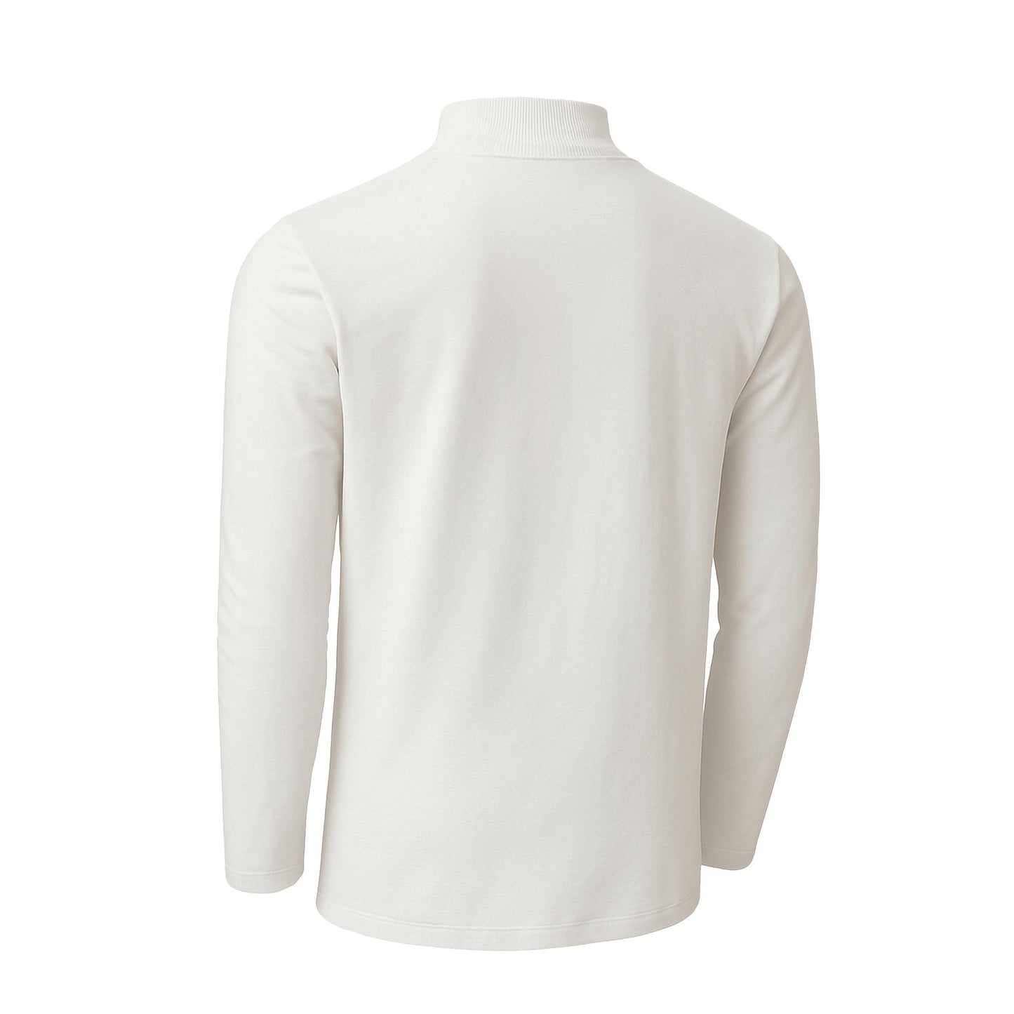 Men’s Mock Neck Long Sleeve Men’s T-Shirt Heavy-Weight Ultra-Soft 100% Cotton