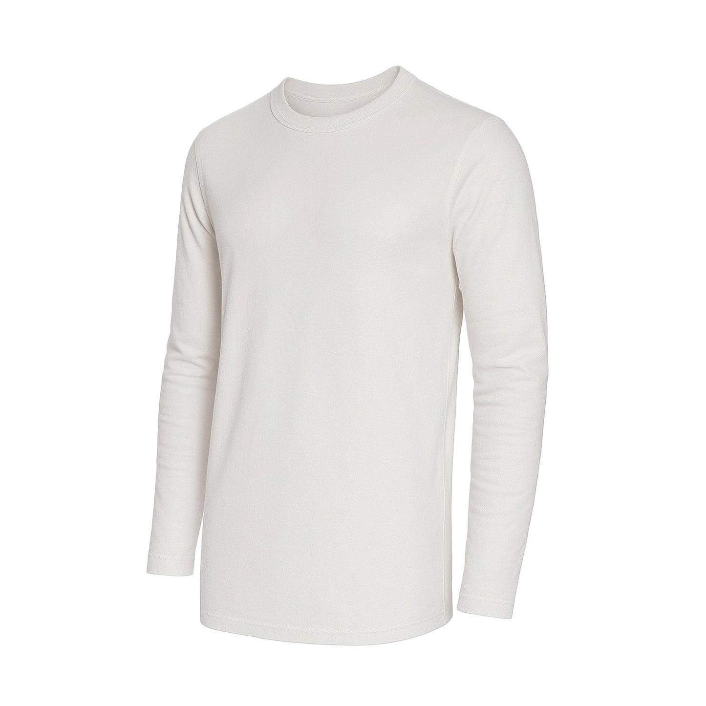 Men’s Crew Neck Long Sleeve T-Shirt Heavy-Weight Ultra-Soft 100% Cotton