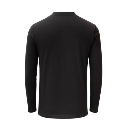 Men’s Crew Neck Long Sleeve T-Shirt Heavy-Weight Ultra-Soft 100% Cotton