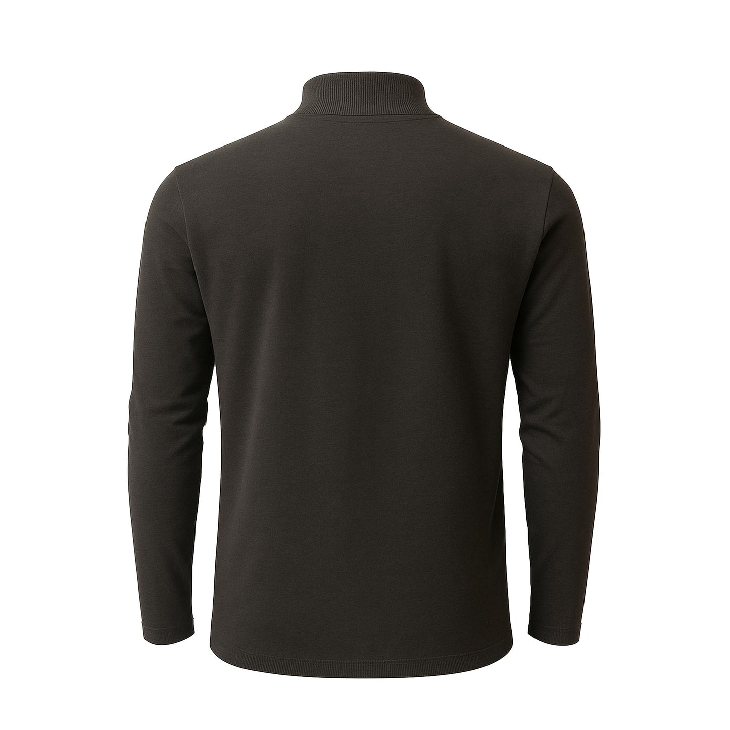 Men’s Mock Neck Long Sleeve Men’s T-Shirt Heavy-Weight Ultra-Soft 100% Cotton
