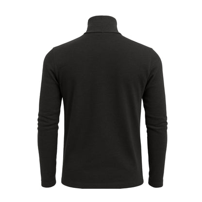 Men's Turtle Neck Long Sleeve Heavy-Weight Ultra-Soft 100% Cotton T-Shirt