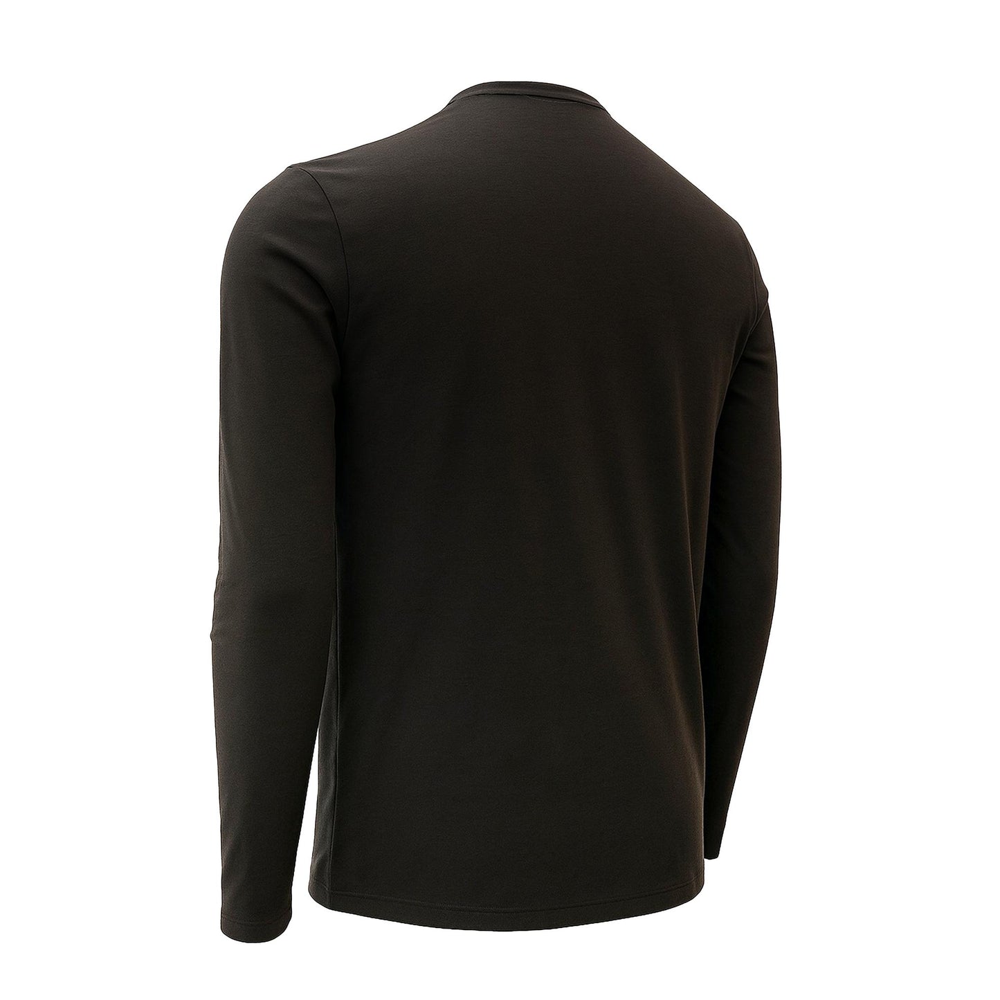 Men’s Crew Neck Long Sleeve T-Shirt Heavy-Weight Ultra-Soft 100% Cotton