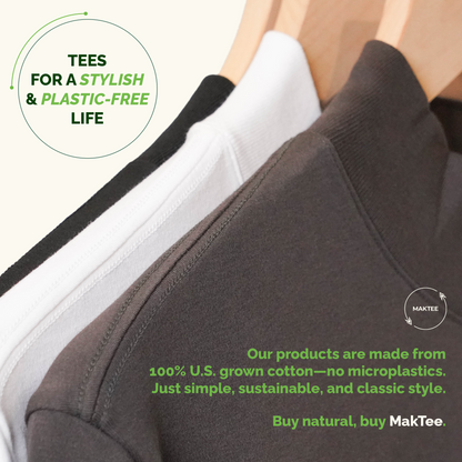 Men's Turtle Neck Long Sleeve Heavy-Weight Ultra-Soft 100% Cotton T-Shirt