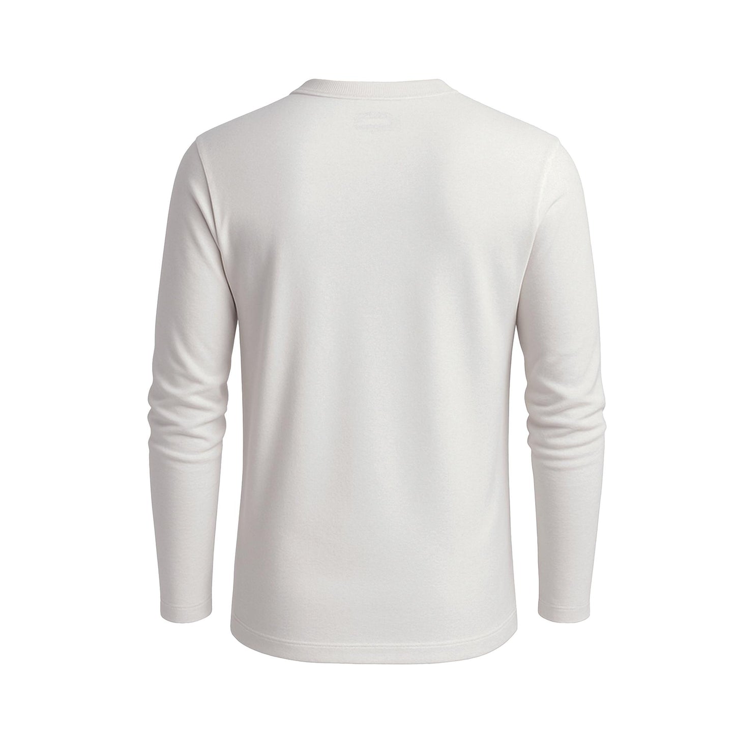 Men’s Crew Neck Long Sleeve T-Shirt Heavy-Weight Ultra-Soft 100% Cotton
