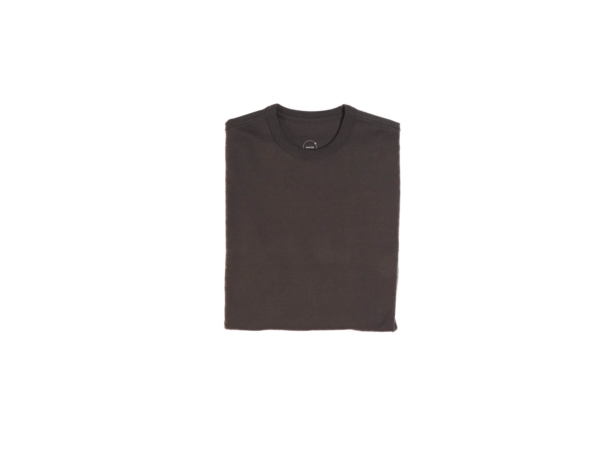 charcoal folded crew neck shirt