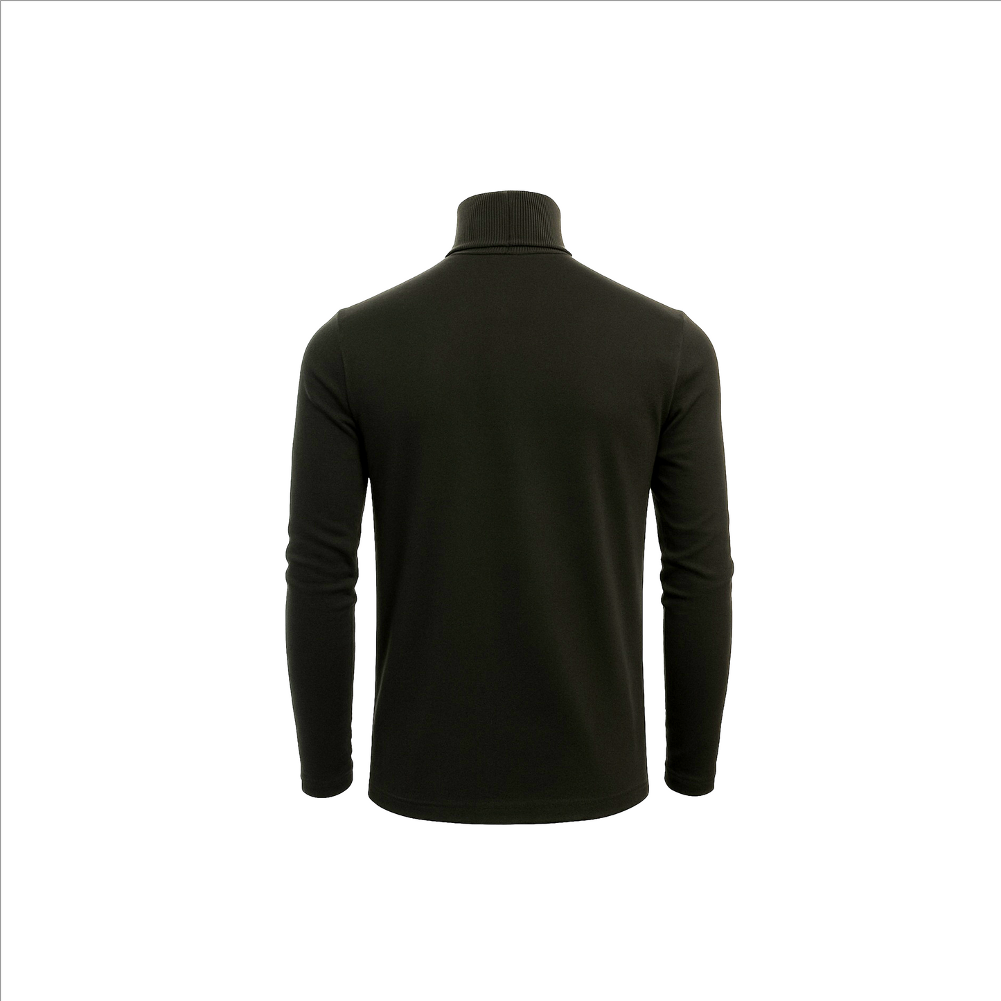 Men's Turtle Neck Long Sleeve Heavy-Weight Ultra-Soft 100% Cotton T-Shirt