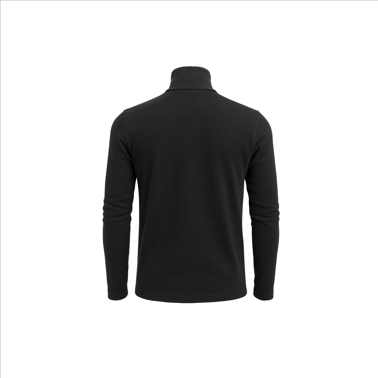 Men's Turtle Neck Long Sleeve Heavy-Weight Ultra-Soft 100% Cotton T-Shirt