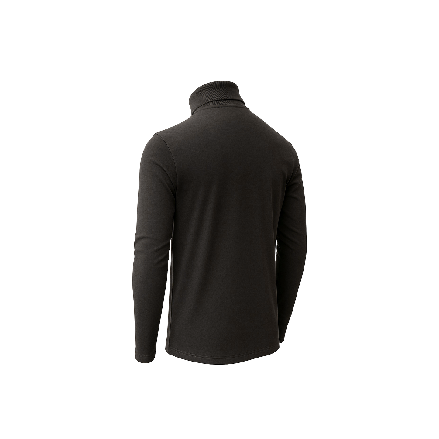 Men's Turtle Neck Long Sleeve Heavy-Weight Ultra-Soft 100% Cotton T-Shirt