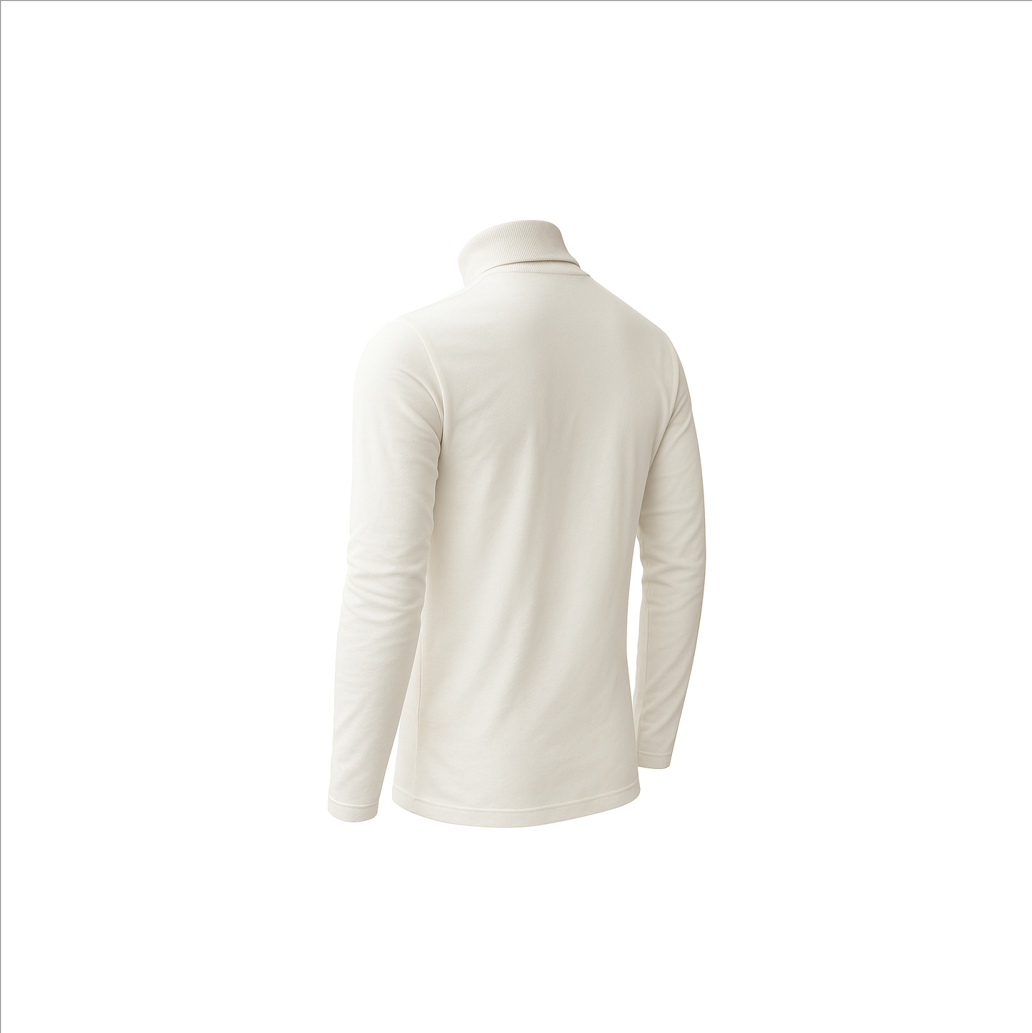 Men's Turtle Neck Long Sleeve Heavy-Weight Ultra-Soft 100% Cotton T-Shirt