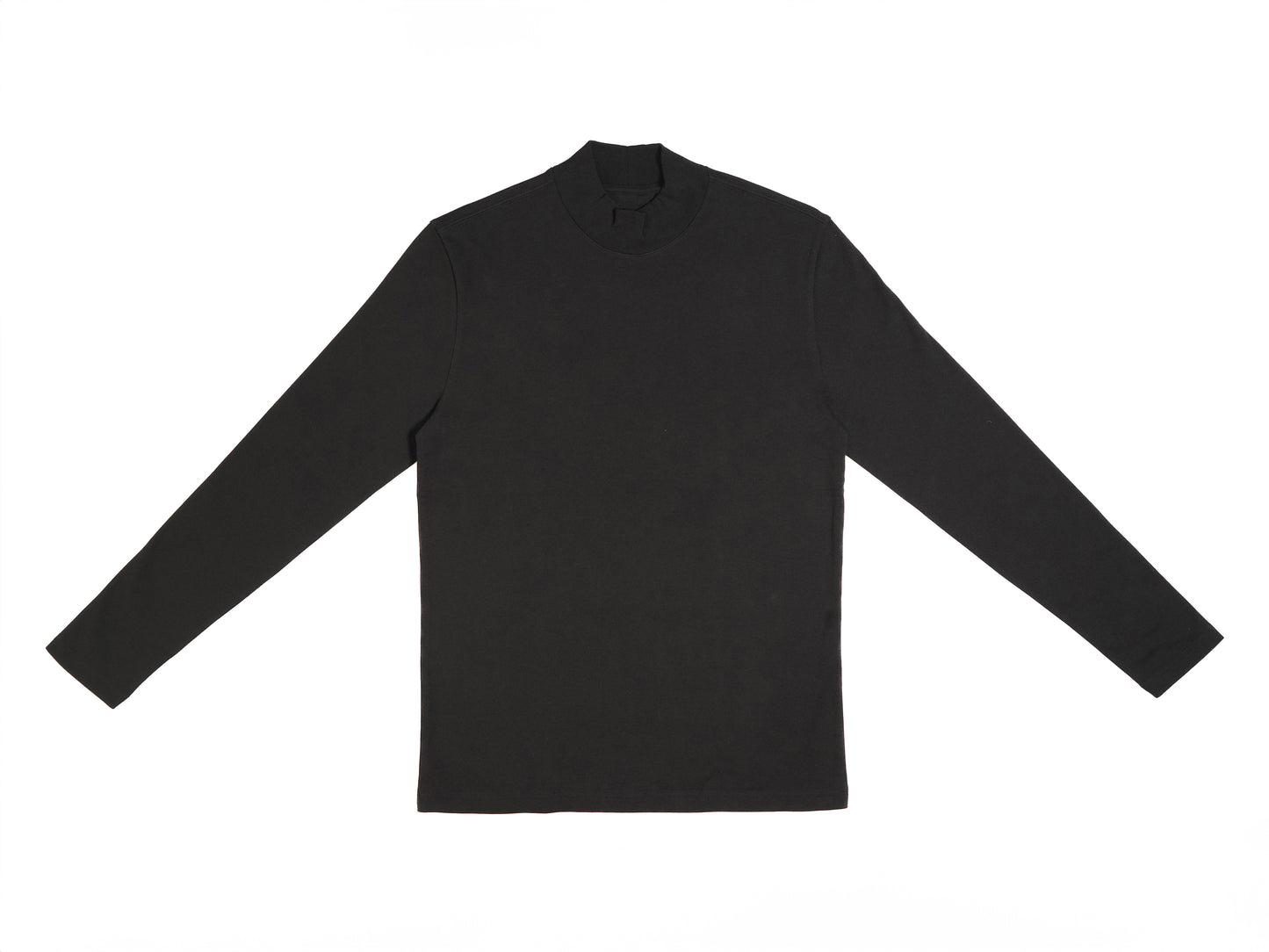 black mock tee long sleeve shirt