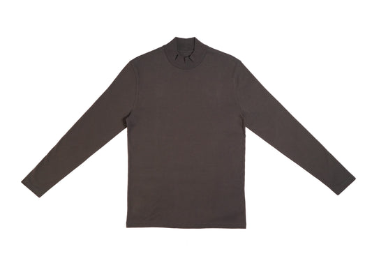 charcoal mock tee long sleeve shirt