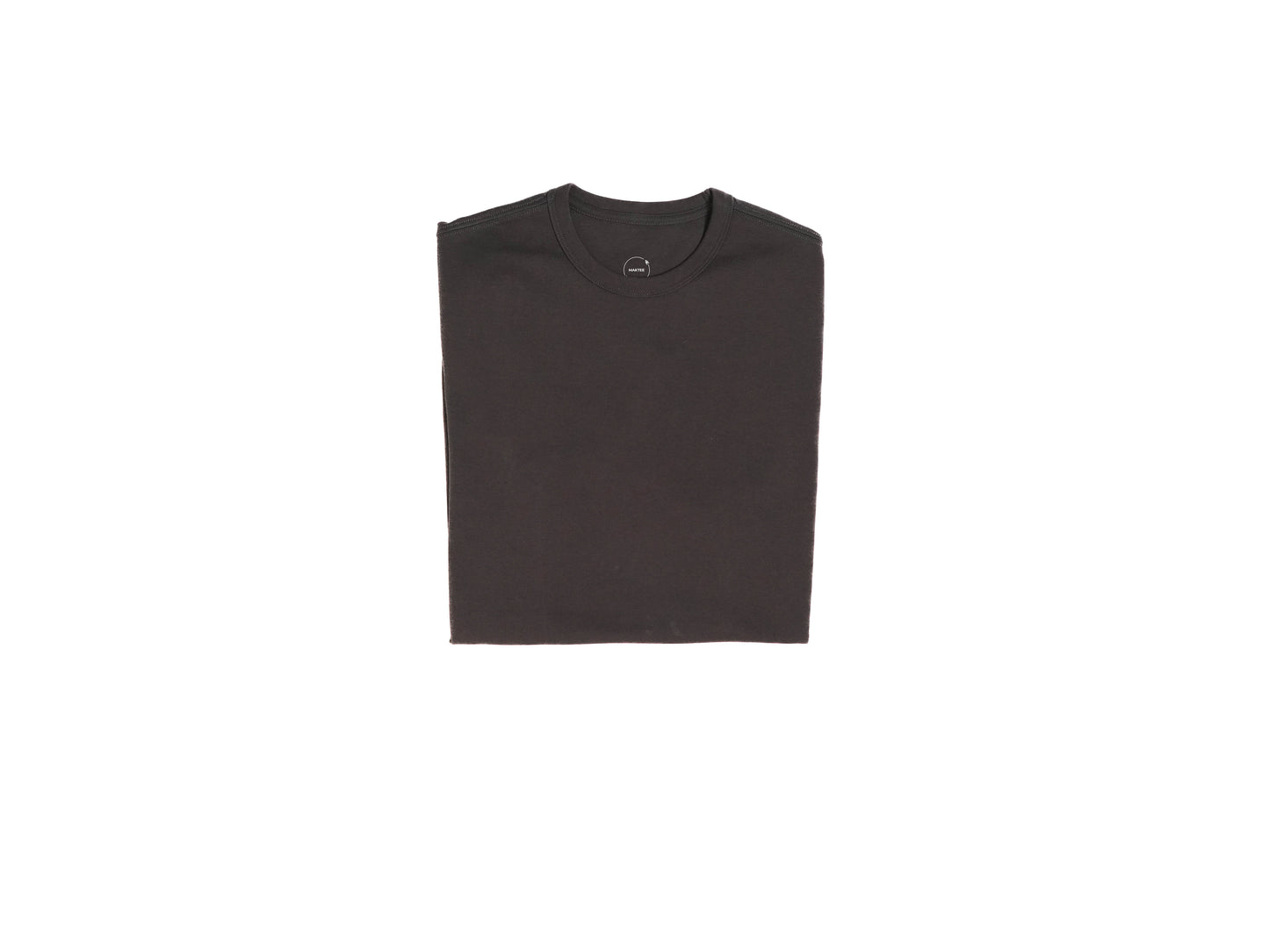 charcoal folded short sleeve neck shirt