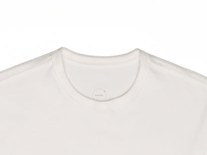 white crew neck short sleeve close up