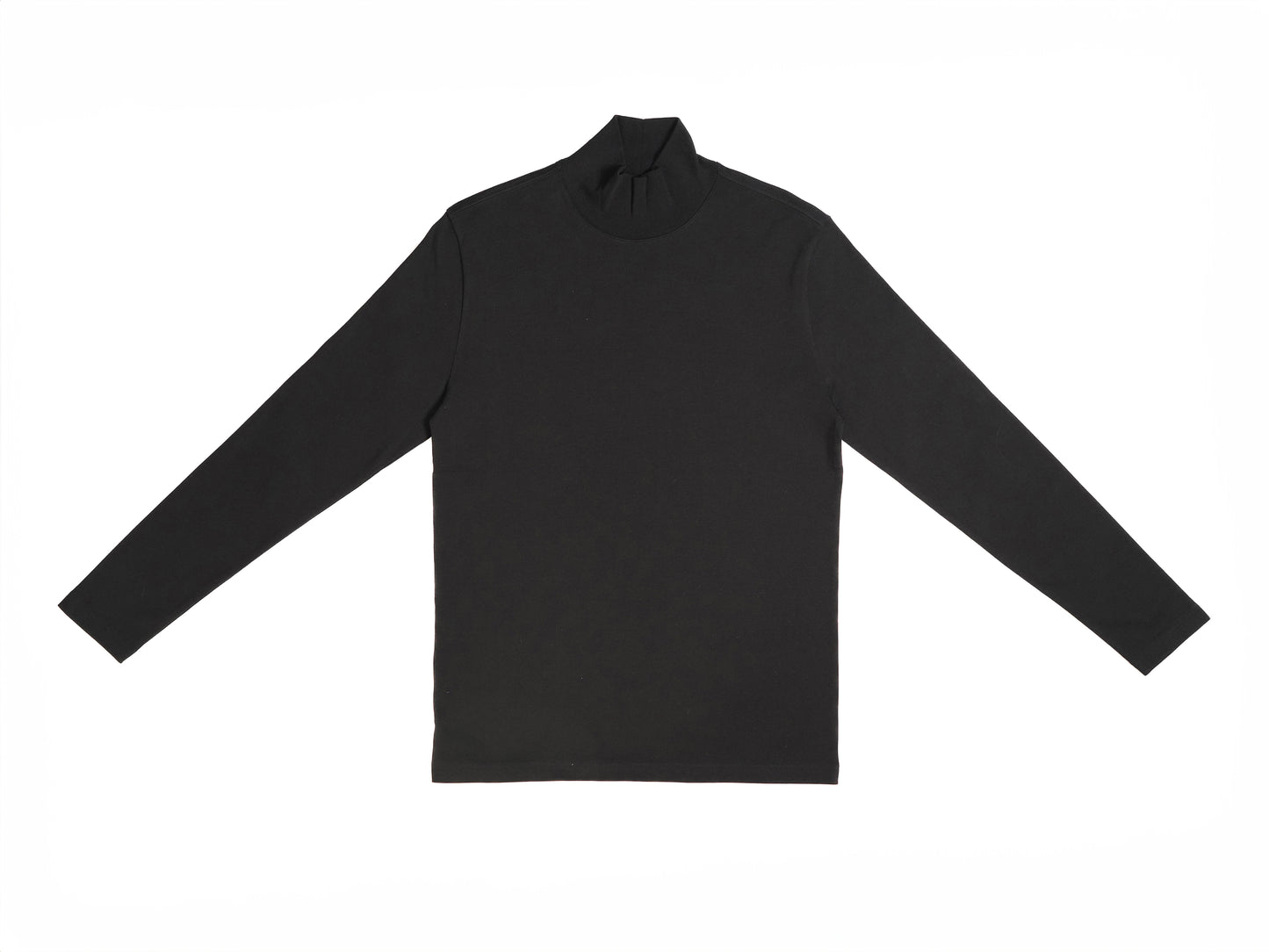 black turtle neck long sleeve shirt