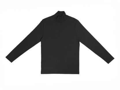 black turtle neck long sleeve shirt