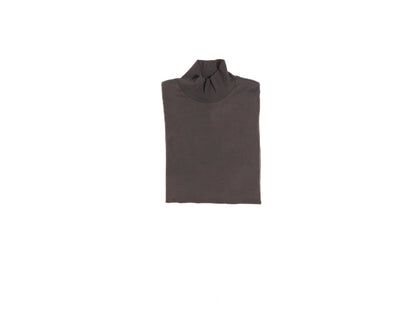 charcoal folded turtle neck long sleeve shirt